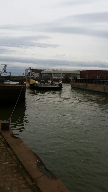 De Festina Lente in de haven tijdens onderhoud